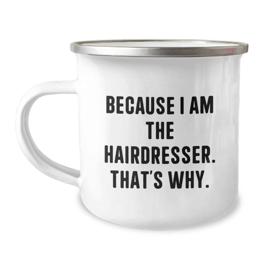 Birthday Gift Hairdresser Camping Mug for Her Present - Image 1