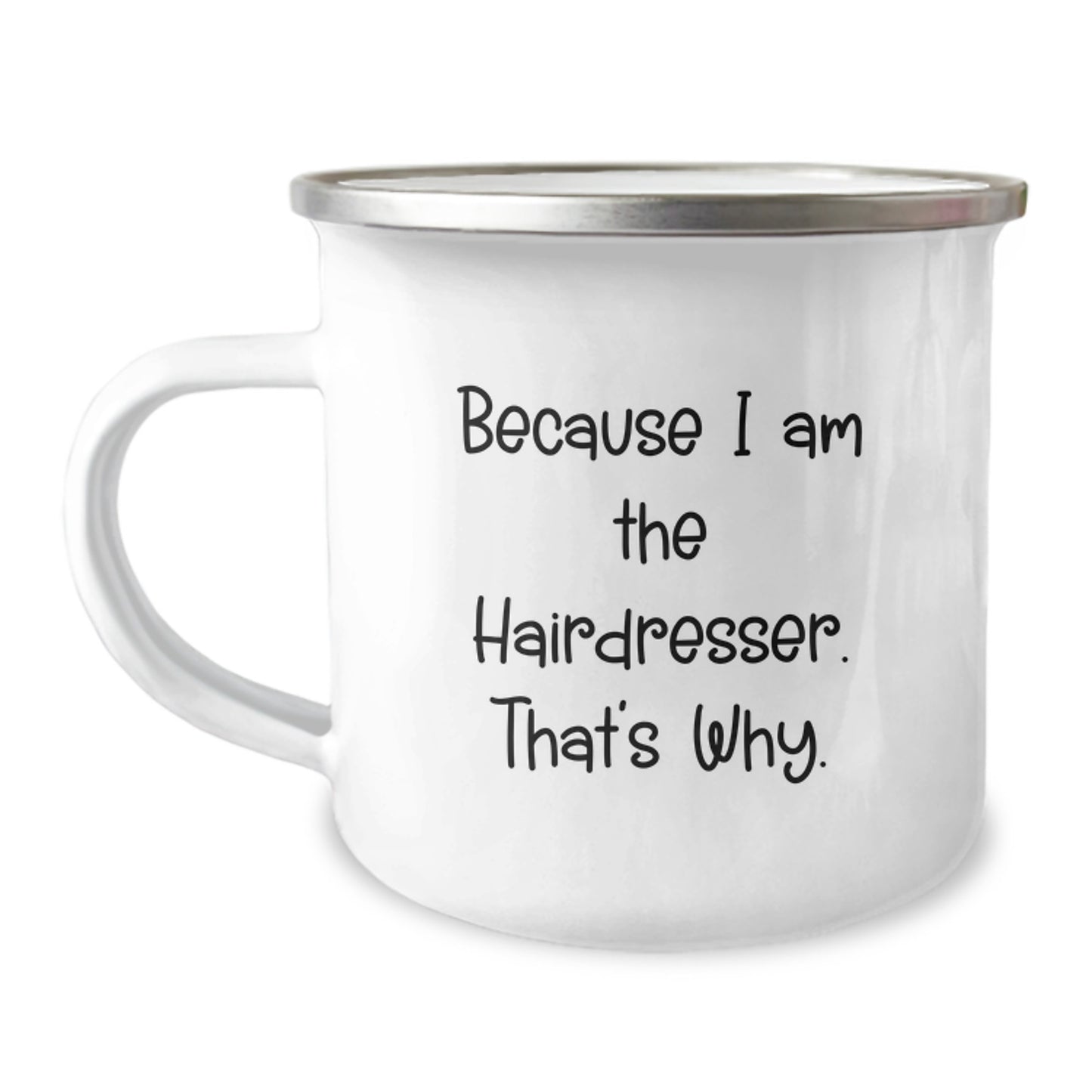 Hairdresser Keepsake Camping Mug for Him Birthday Gift Unbreakable - Image 1