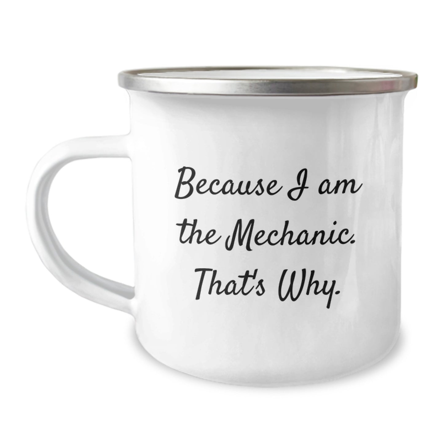 Bold Mechanic Camping Mug Novelty Birthday Gift for Friends Gear - Image 1