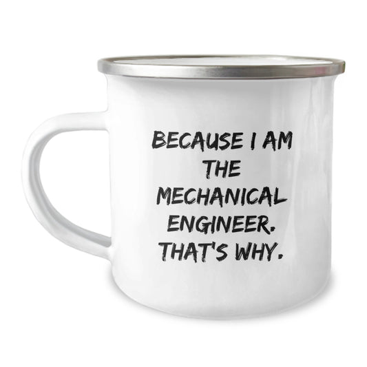 Mechanical Engineer Gift for Him - A Bold Keepsake Camping Mug - Image 1