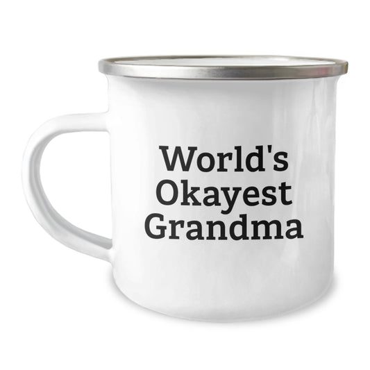 Grandma's Camping Adventures World's Okayest Grandma Gifts from Family to Grandma Birthday Unique Mugs - Image 1