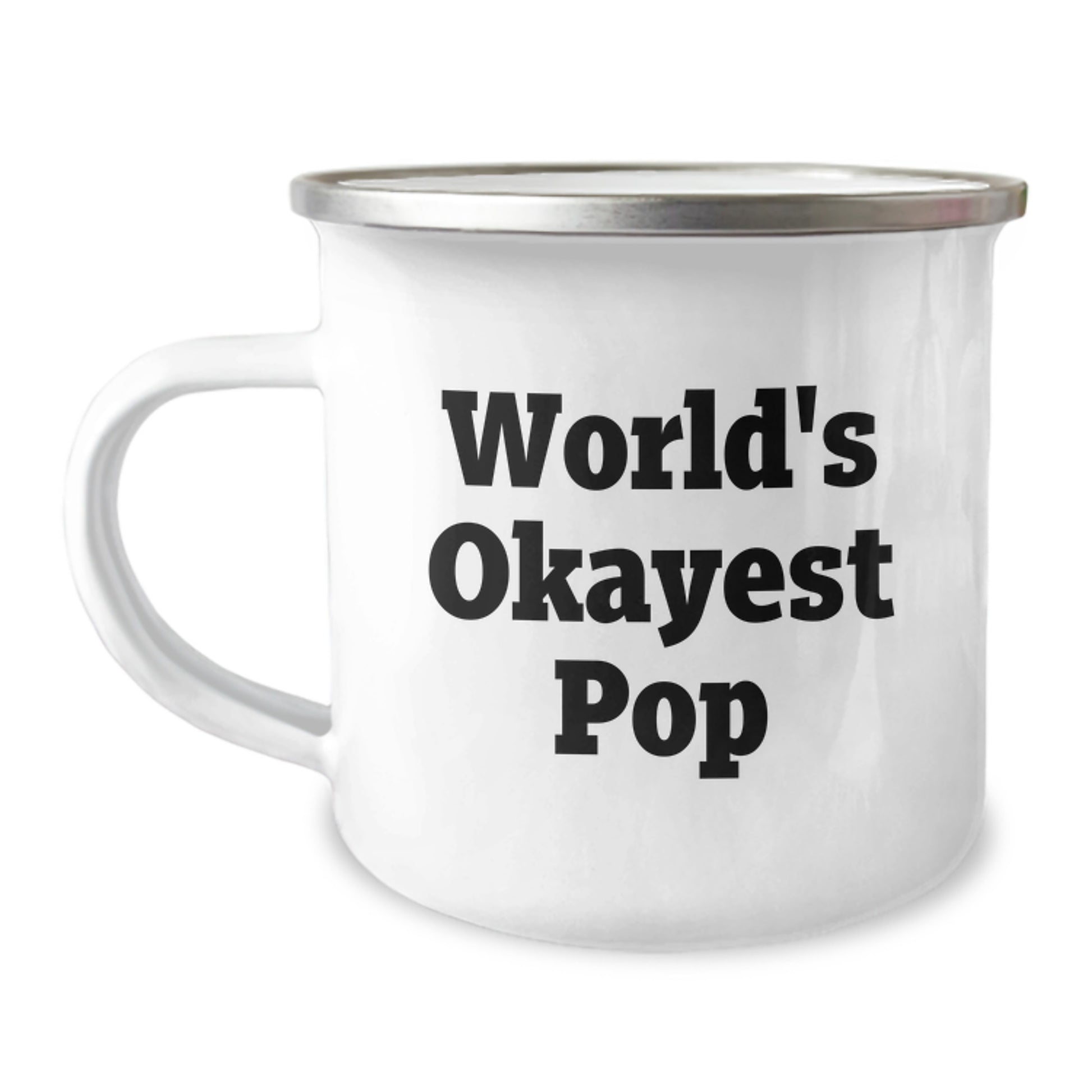 Him Keepsake Birthday Gift World's Okayest Pop Camping Mug - Image 1