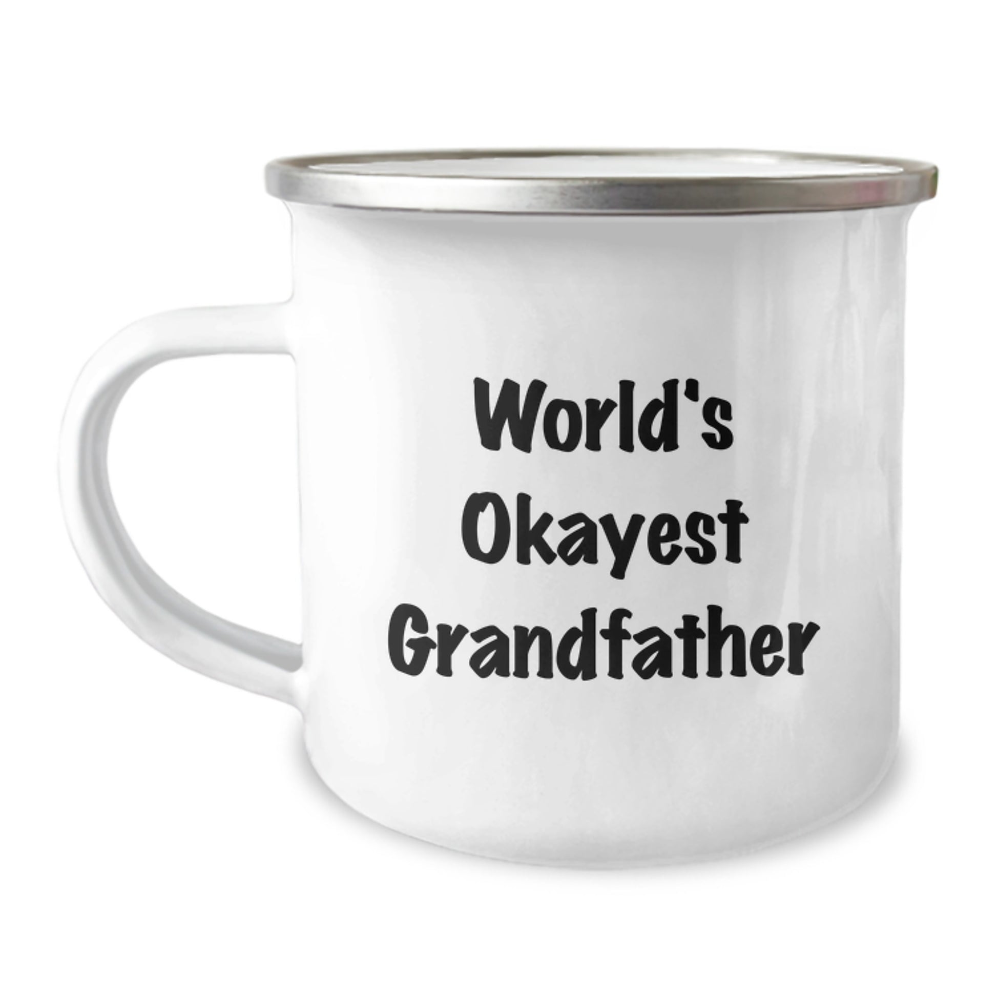 Grandfather Camping Mug World's Okayest Grandfather Birthday Gift - Image 1