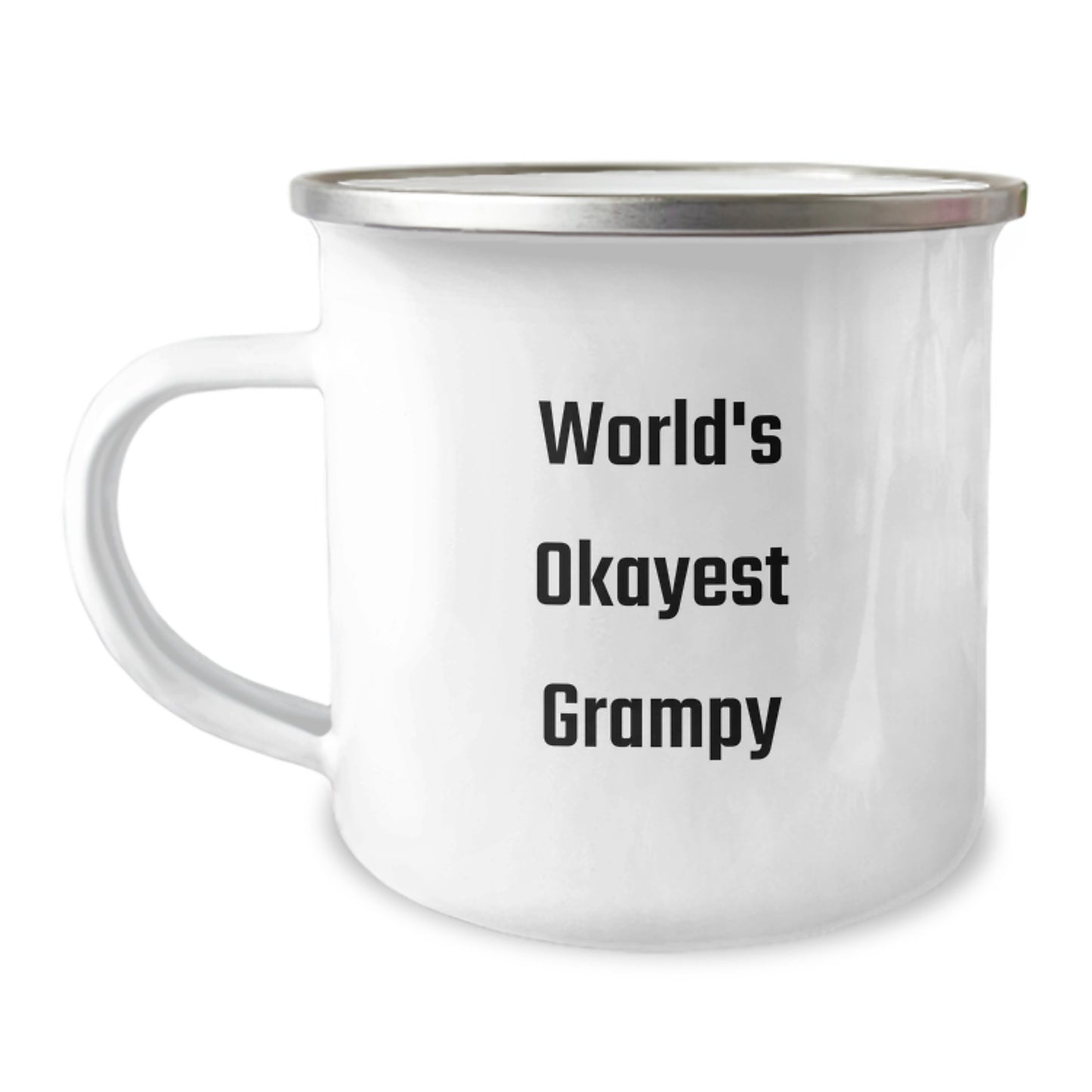 Funny Grampy Gifts, World's Okayest Grampy Camping Mug for Birthday, Gifts from Family to Grampy, Perfect for Men - Image 1