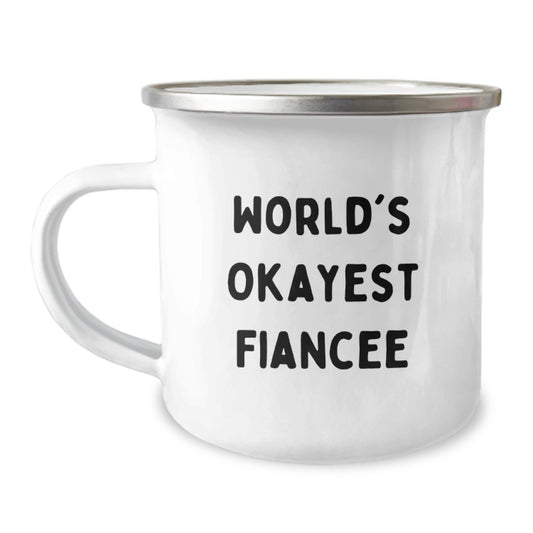 Birthday Gift for Her Fiancee Camping Mug Present Keepsake Endearing - Image 1