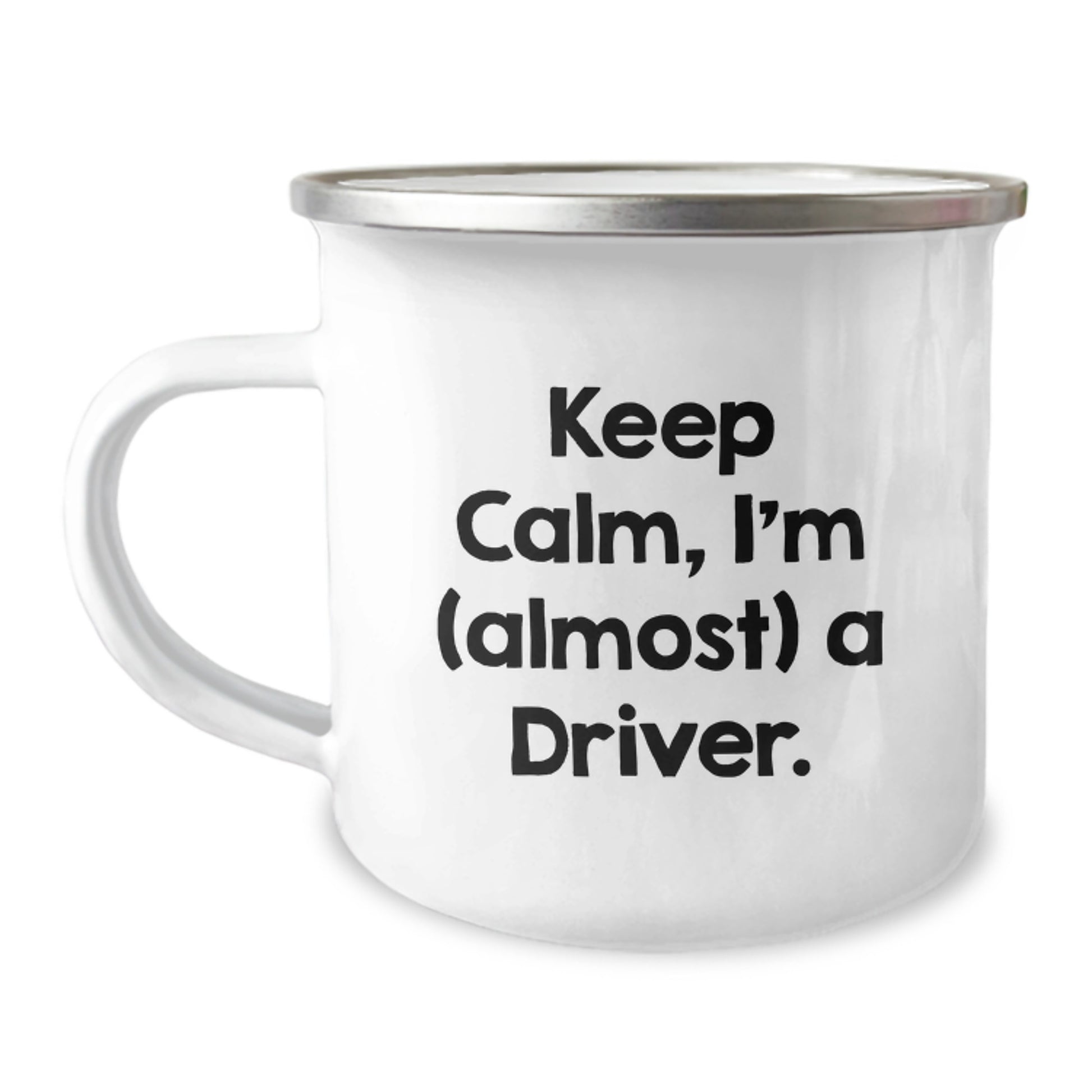 Novelty Driver Mug for Friends Bday Gift – Keep Calm I'm Almost a Driver - Image 1