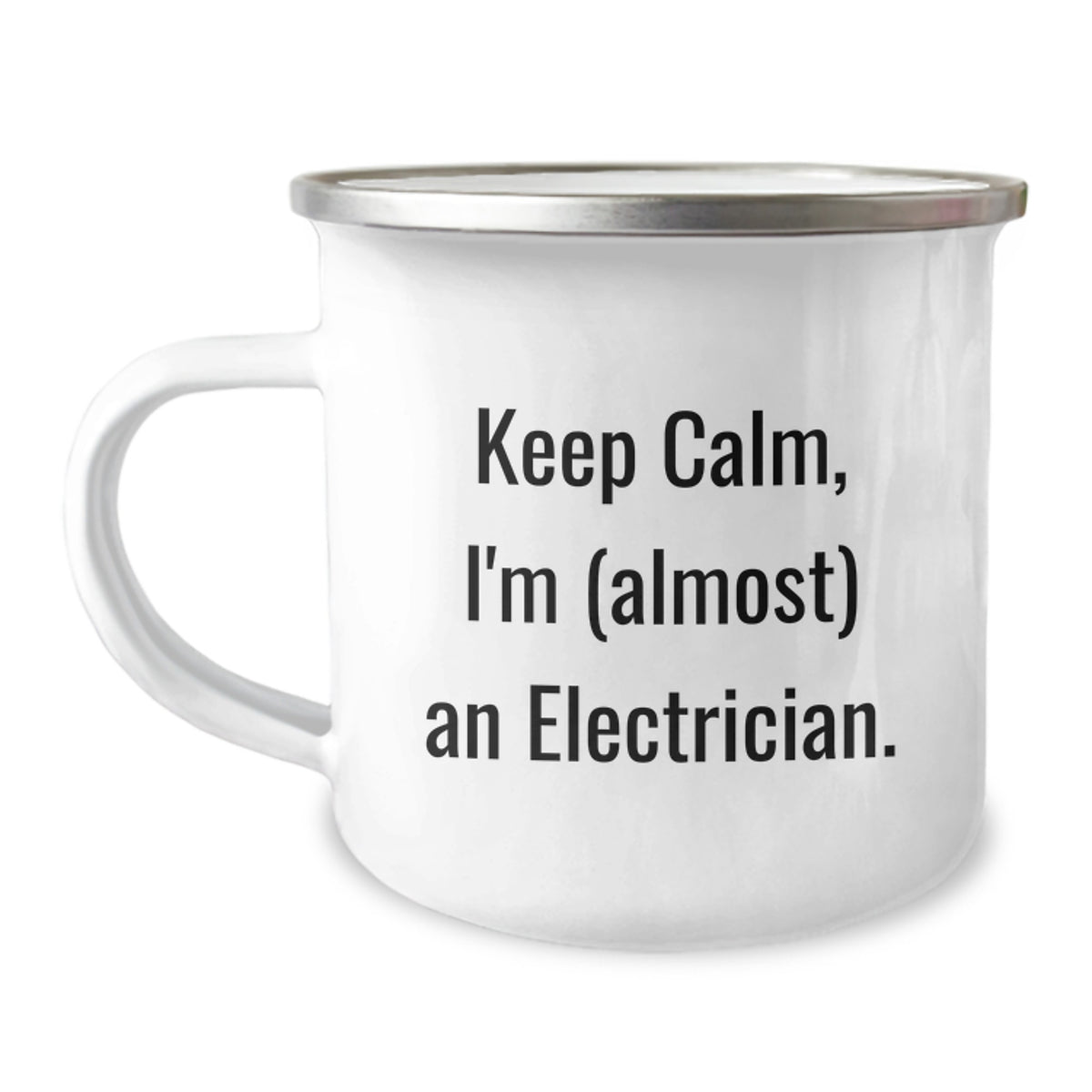 Electrician Gift for Him - Keep Calm Keepsake Camping Mug - Image 1
