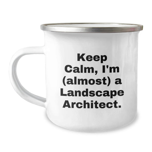 Funny Landscape Architect Gifts from Friends, Keep Calm I'm (almost) A Landscape Architect., Birthday Unique Gifts for Him - Image 1
