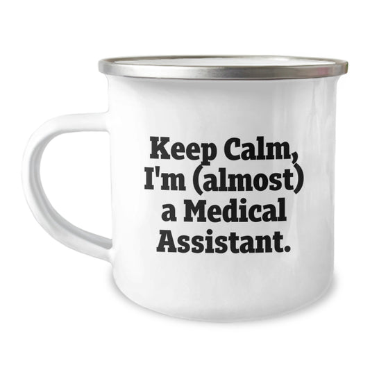 Medical Assistant Keepsake Camping Mug for Him Birthday Gift with Enamel - Image 1