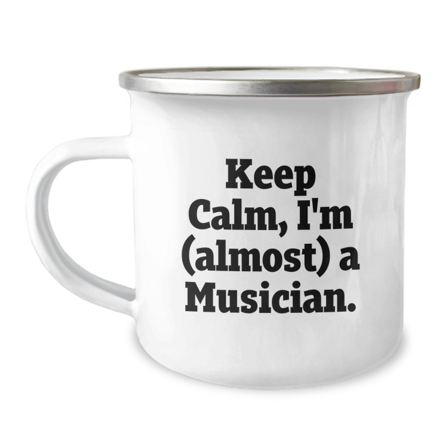Birthday Gift Camping Mug for Her – Keep Calm, I'm (Almost) A Musician - Image 1