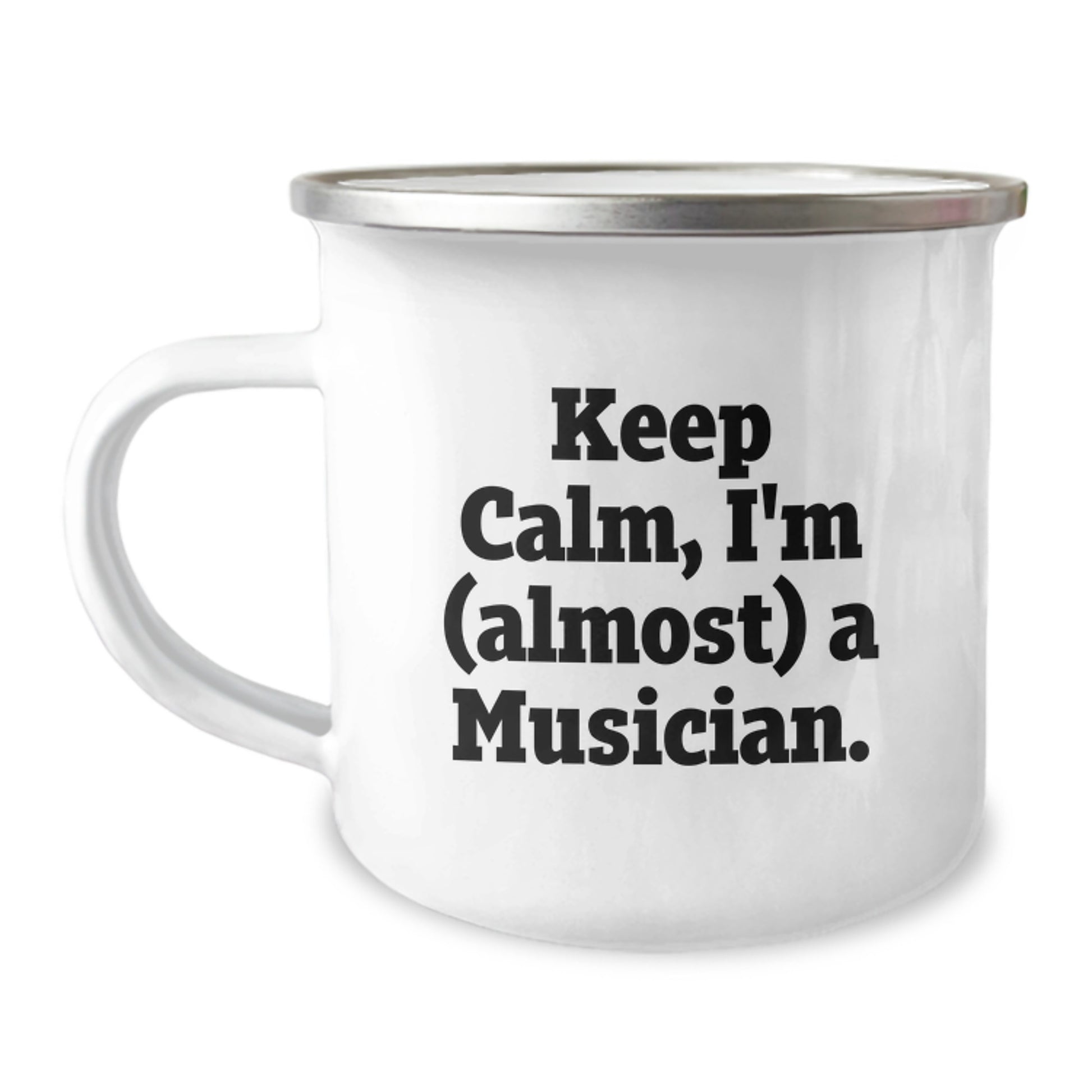 Birthday Gift Camping Mug for Her – Keep Calm, I'm (Almost) A Musician - Image 1