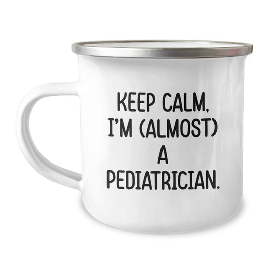 Pediatrician Christmas Gift for Him - Keep Calm, I'm (Almost) A - Image 1