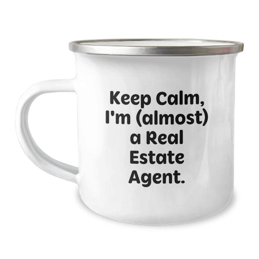 Real Estate Agent Gift for Him - Keep Calm, I'm (Almost) A Real Estate - Image 1