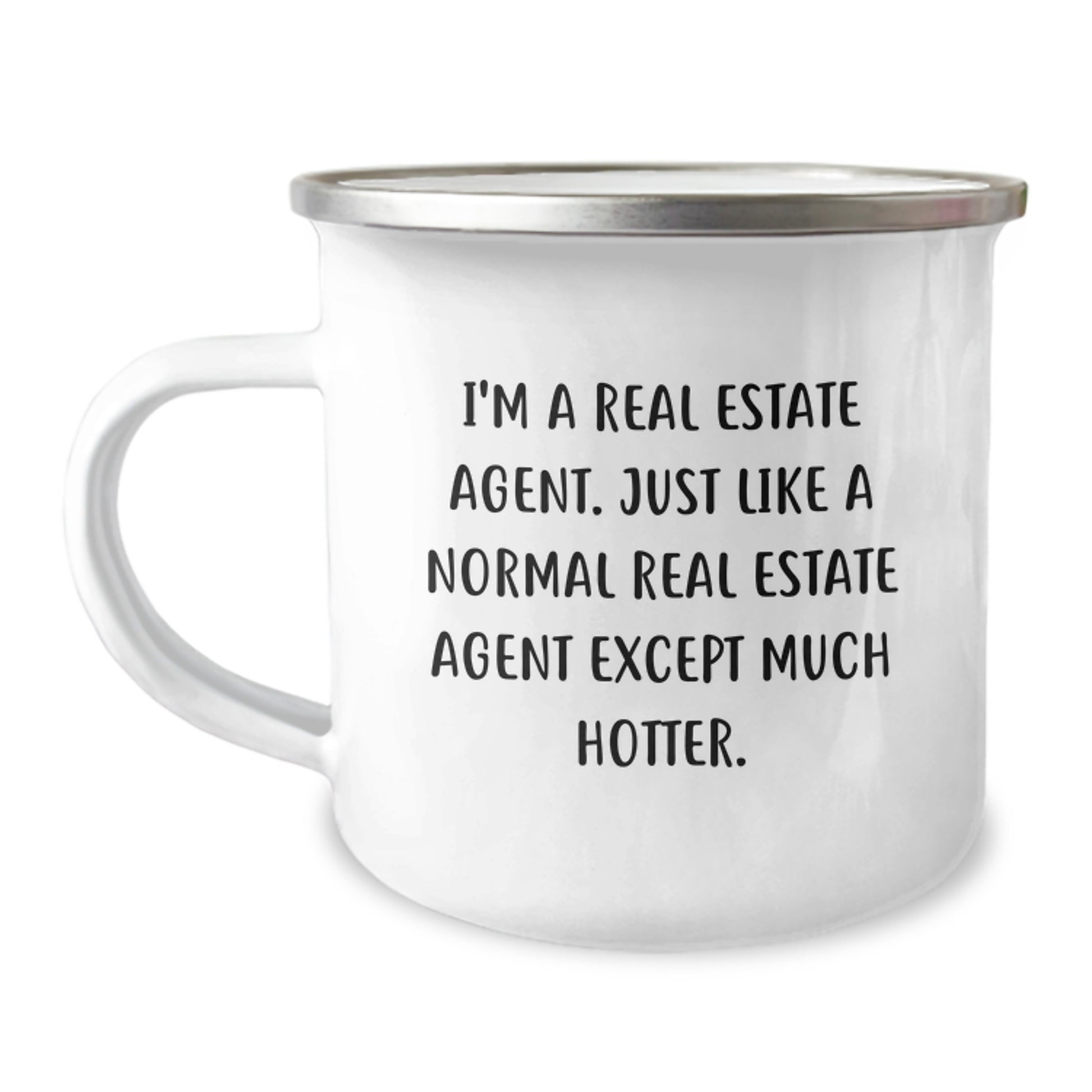 Funny Real Estate Agent Gifts from Men, Unique Mother's Day Unique Gifts for Real Estate Agents, Camping Mug - Image 1