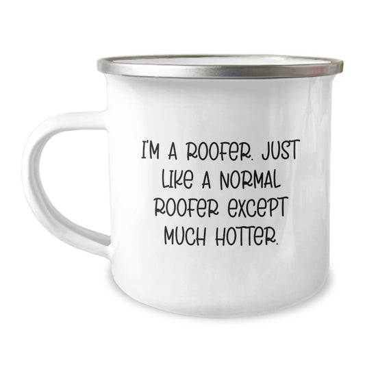 Roofer Humor Gifts from Friends and Family for the Hot Roofer in Your Life, Valentine's Unique Mugs for Roofer Lovers, Funny Camping Mug - Image 1