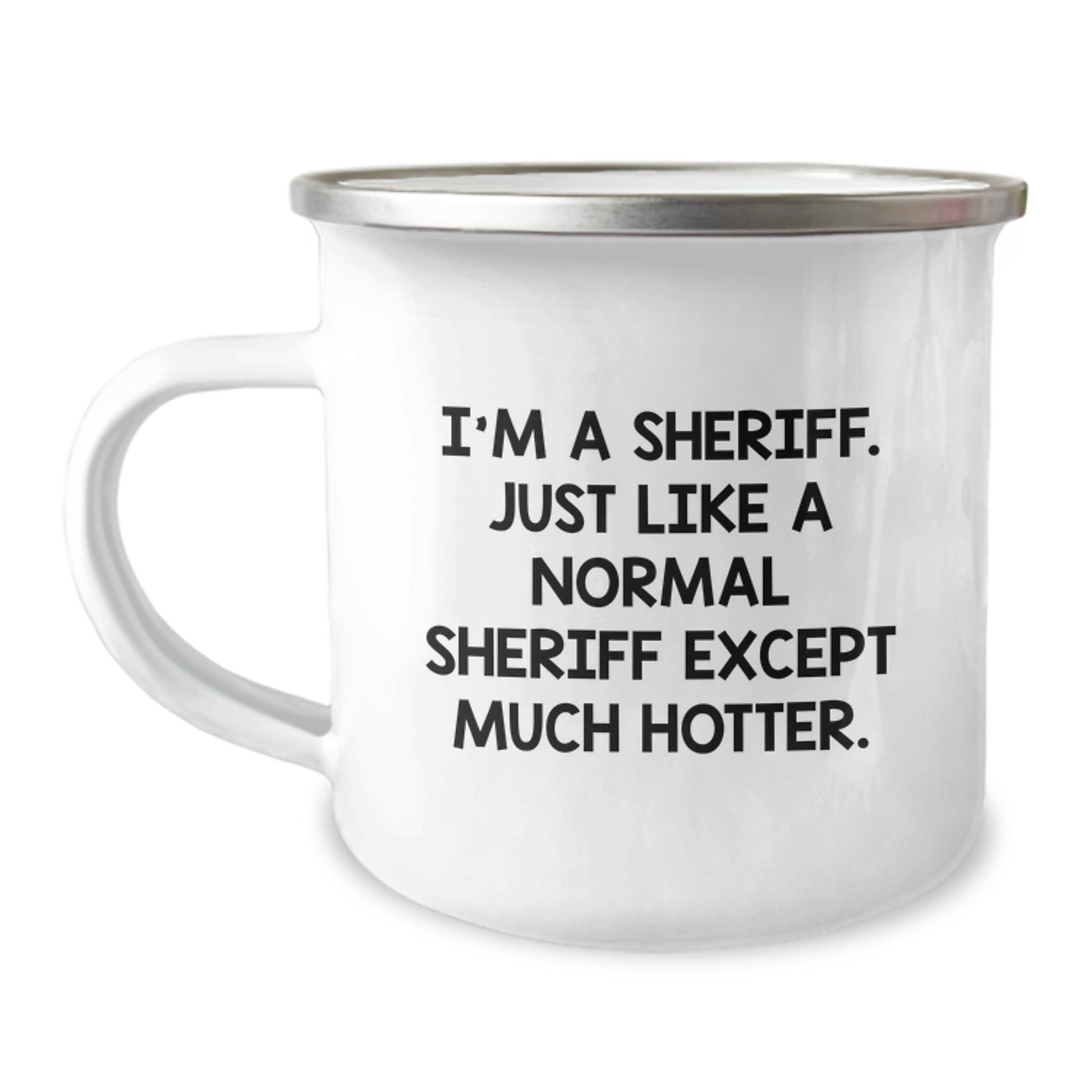 Funny Sheriff Camping Mug Gifts for Dad on Father's Day Unique Sheriff Themed Mugs from Men - Image 1