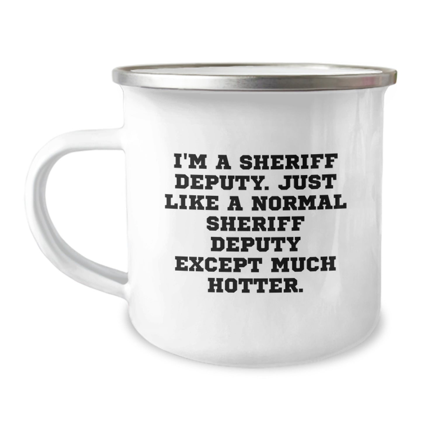 Funny Sheriff Deputy Gifts for Men Birthday Unique Presents Camping Mug from Friends - Image 1