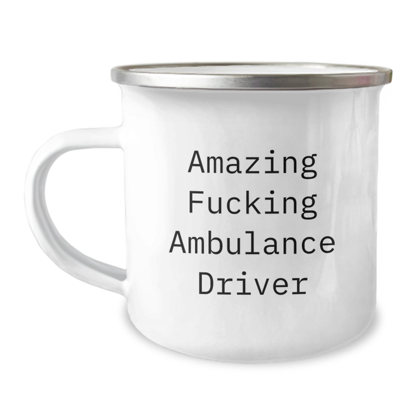 Funny Ambulance Driver Gifts from Friends Birthday Unique Mugs - 'Amazing F--king Ambulance Driver' Quote Camping Mug for Ambulance Driver Men - Image 1
