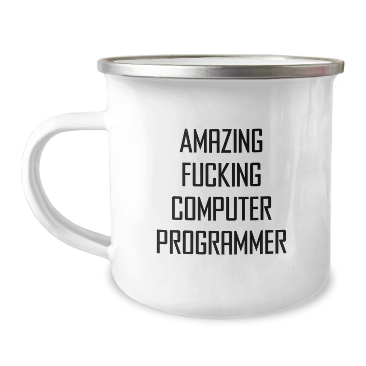 Amazing Fucking Computer Programmer Camping Mug Gift for Him - Keepsake - Image 1
