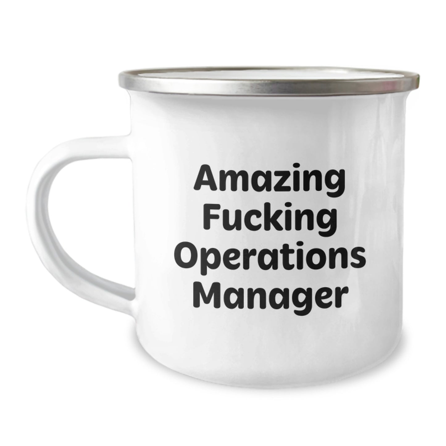 Funny Operations Manager Gifts for Operations Manager, Birthday Unique Gifts from Friends, Amazing F--king Operations Manager Camping Mug - Image 1