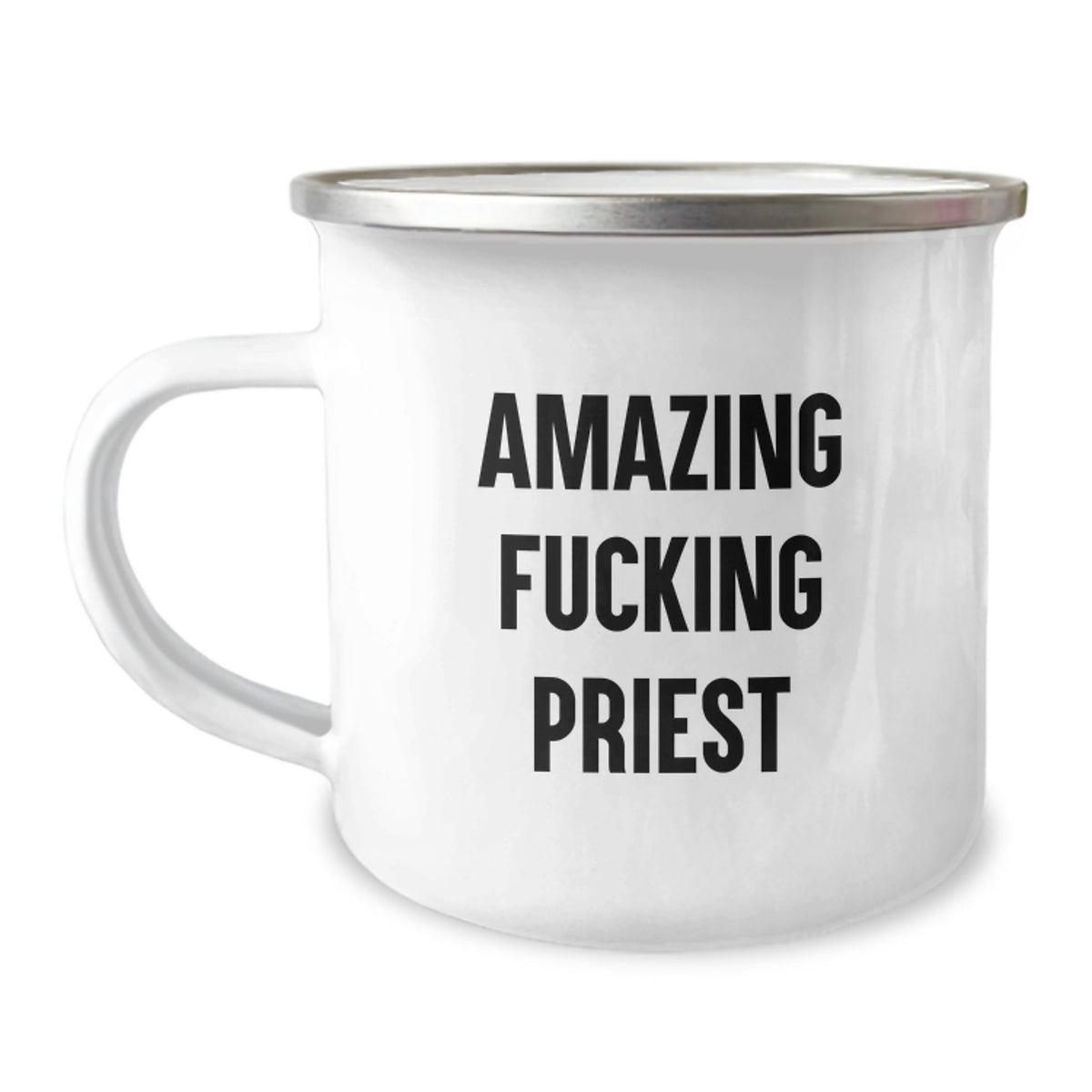 Priest Gift for Him - Amazing Fucking Priest Camping Mug Keepsake - Image 1