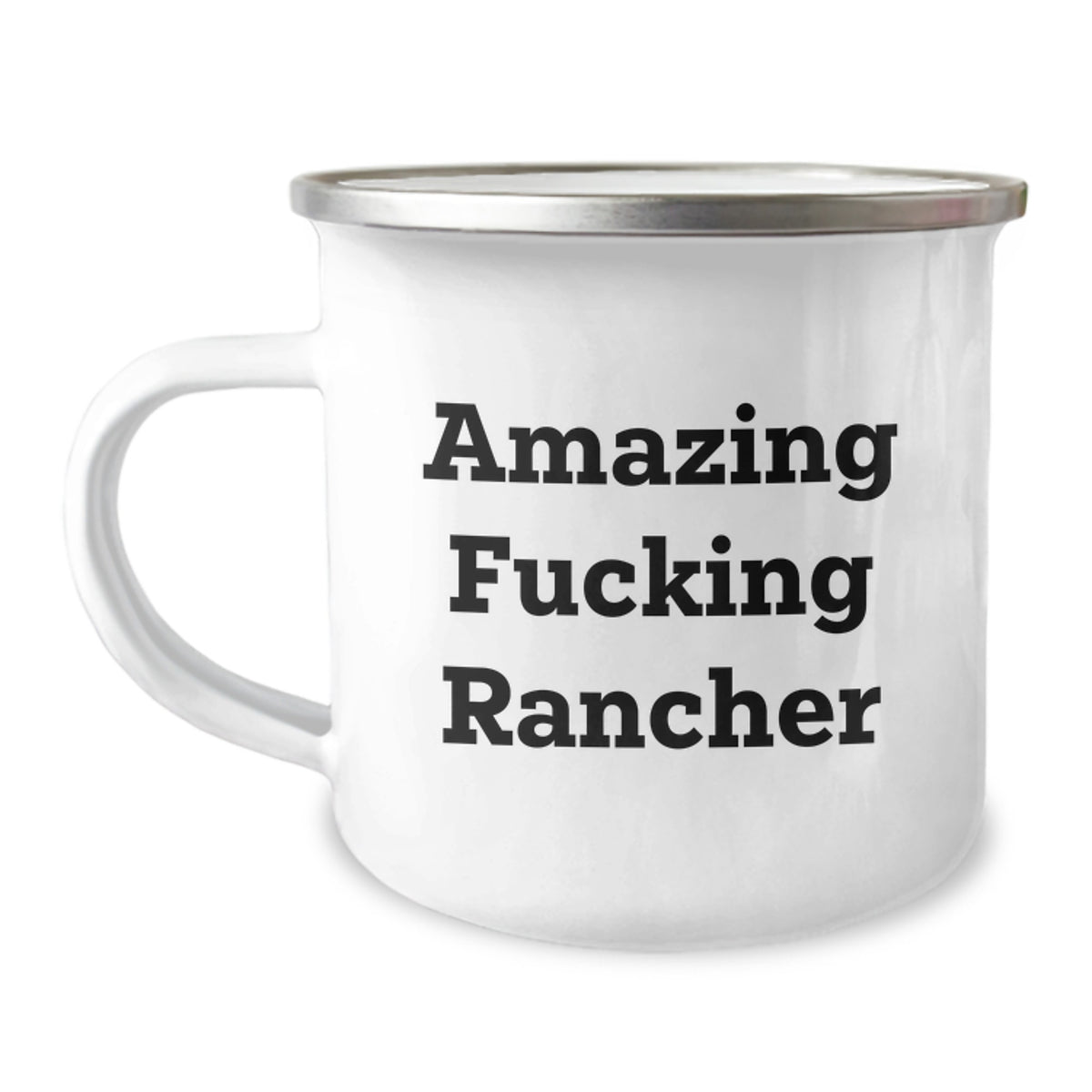 Rancher Gift for Him - Amazing Fucking Rancher Camping Mug Keepsake - Image 1