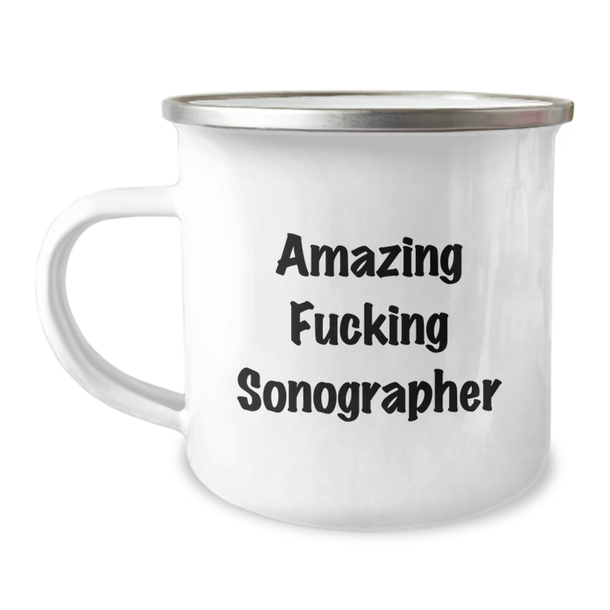 Christmas Gift for Her - Amazing Fucking Sonographer Camping Mug Present - Image 1
