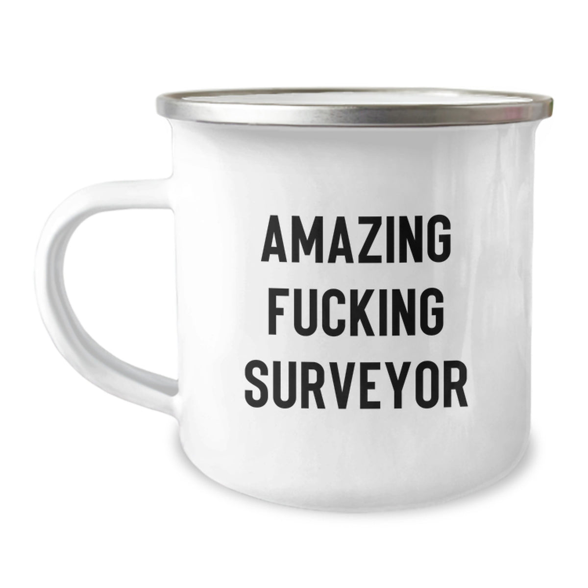 Surveyor Gift for Him - Amazing Fucking Surveyor Keepsake Camping Mug - Image 1
