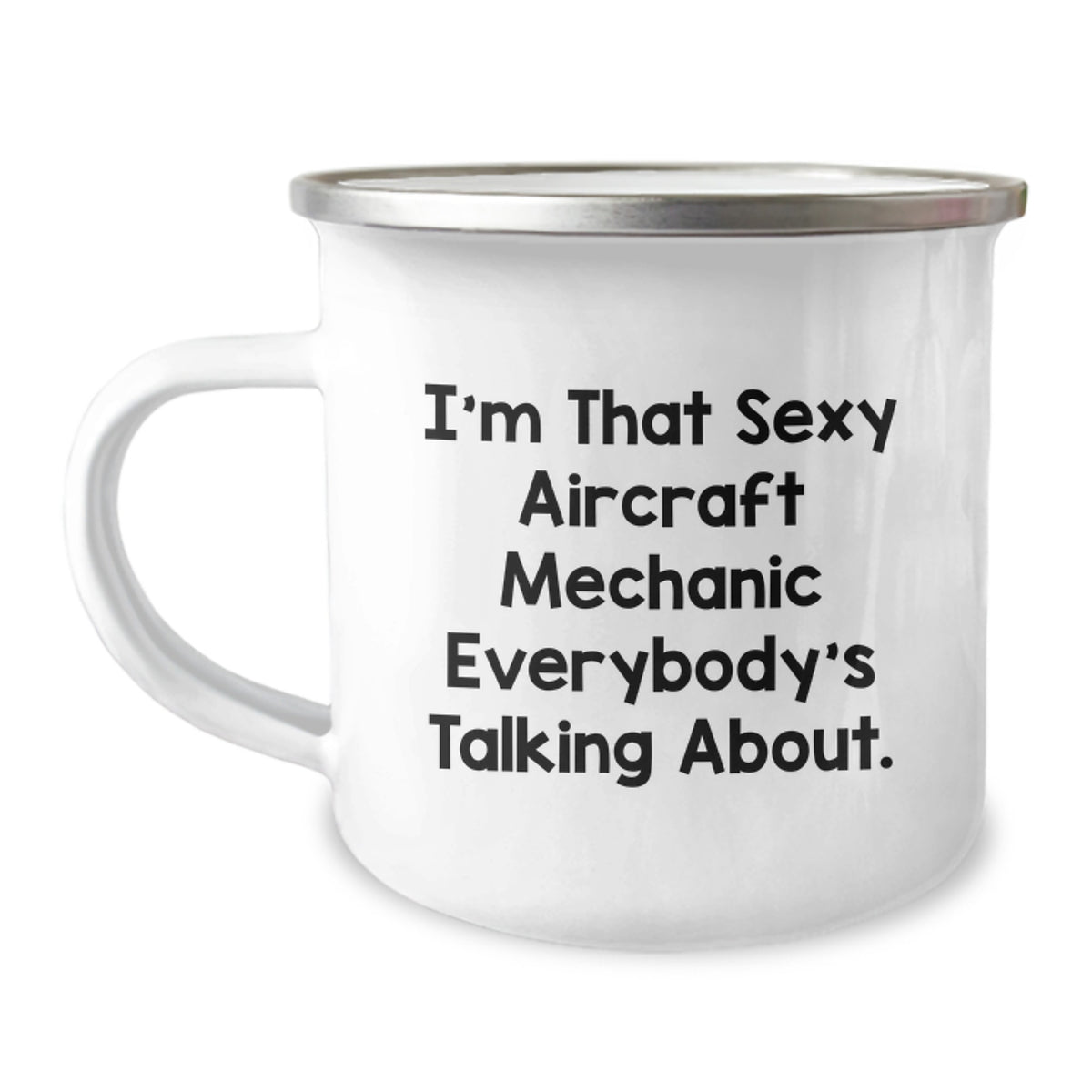 Witty Aircraft Mechanic Gift for Friends - Novelty Camping Mug - Image 1