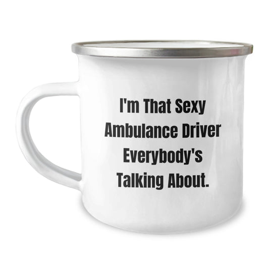 Christmas Gift for Her - Sexy Ambulance Driver Camping Mug Present - Image 1