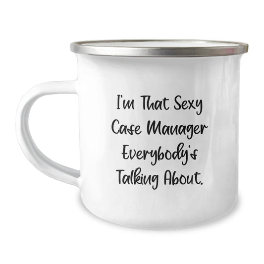 Case Manager Gift for Him A Playful Keepsake Camping Mug - Image 1