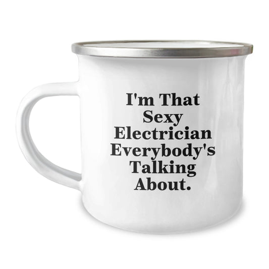 Electrician Gift for Him - A Whimsical Camping Mug Keepsake - Image 1
