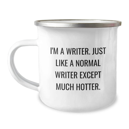 Funny Writer Gifts for Men - Writer Camping Mug for Christmas Unique Presents, Gifts from Family to Friends - Image 1
