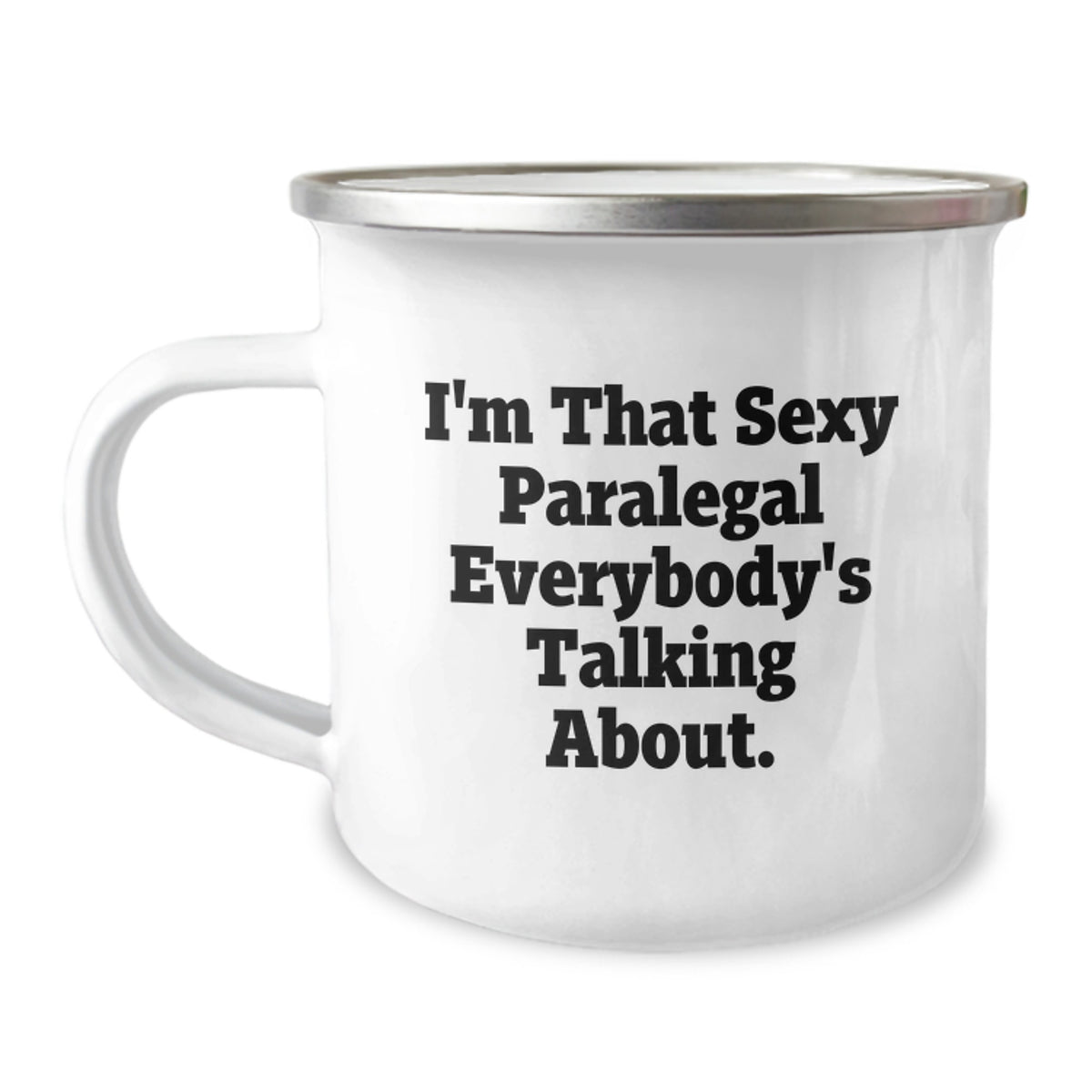 Witty Paralegal Camping Mug Gift for Friends - Novelty Keepsake - Image 1