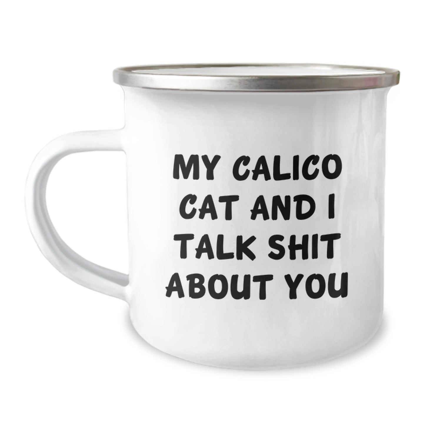 Funny Calico Cat Gifts for Calico Cat Lovers, Funny Camping Mug for Friends and Family, Christmas Unique Gifts from Men to Women - Image 1