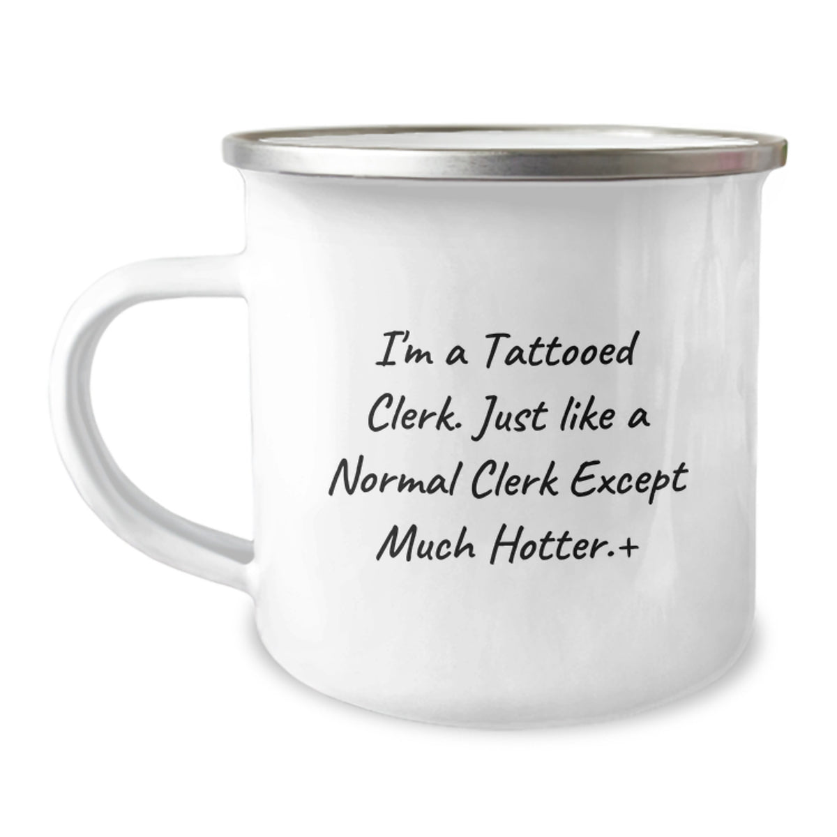 Christmas Gift for Her - A Bold Tattooed Clerk Camping Mug Present - Image 1