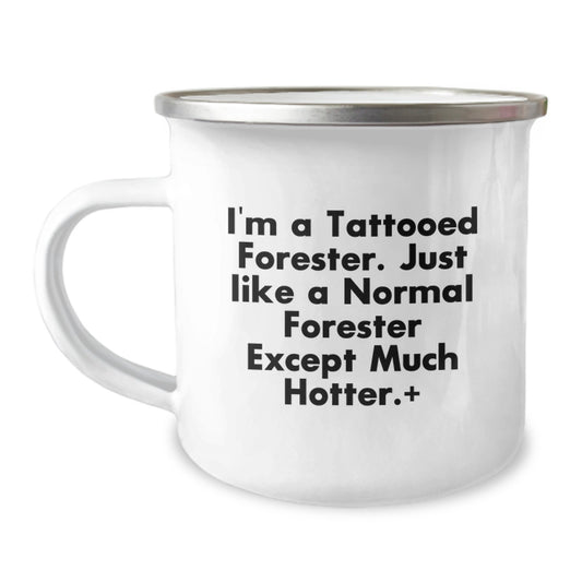Forester Gift for Him A Playful Tattooed Forester Keepsake Mug - Image 1