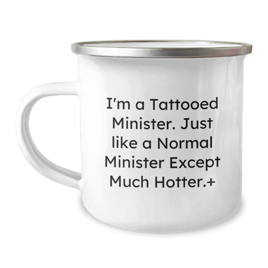 Minister Gift for Him A Playful Tattooed Minister Keepsake Mug - Image 1