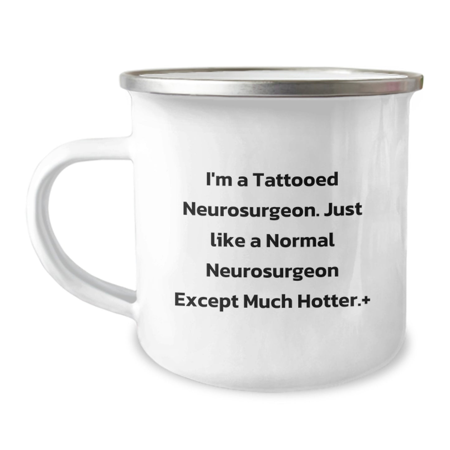 Funny Gifts from Friends to Neurosurgeon Men Camping Mug, Birthday Unique Gifts for Neurosurgeon, Hot and Cool Camping Mug for Guys - Image 1