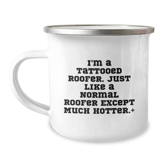 Roofer Gift For Him A Playful Keepsake Camping Mug - Image 1