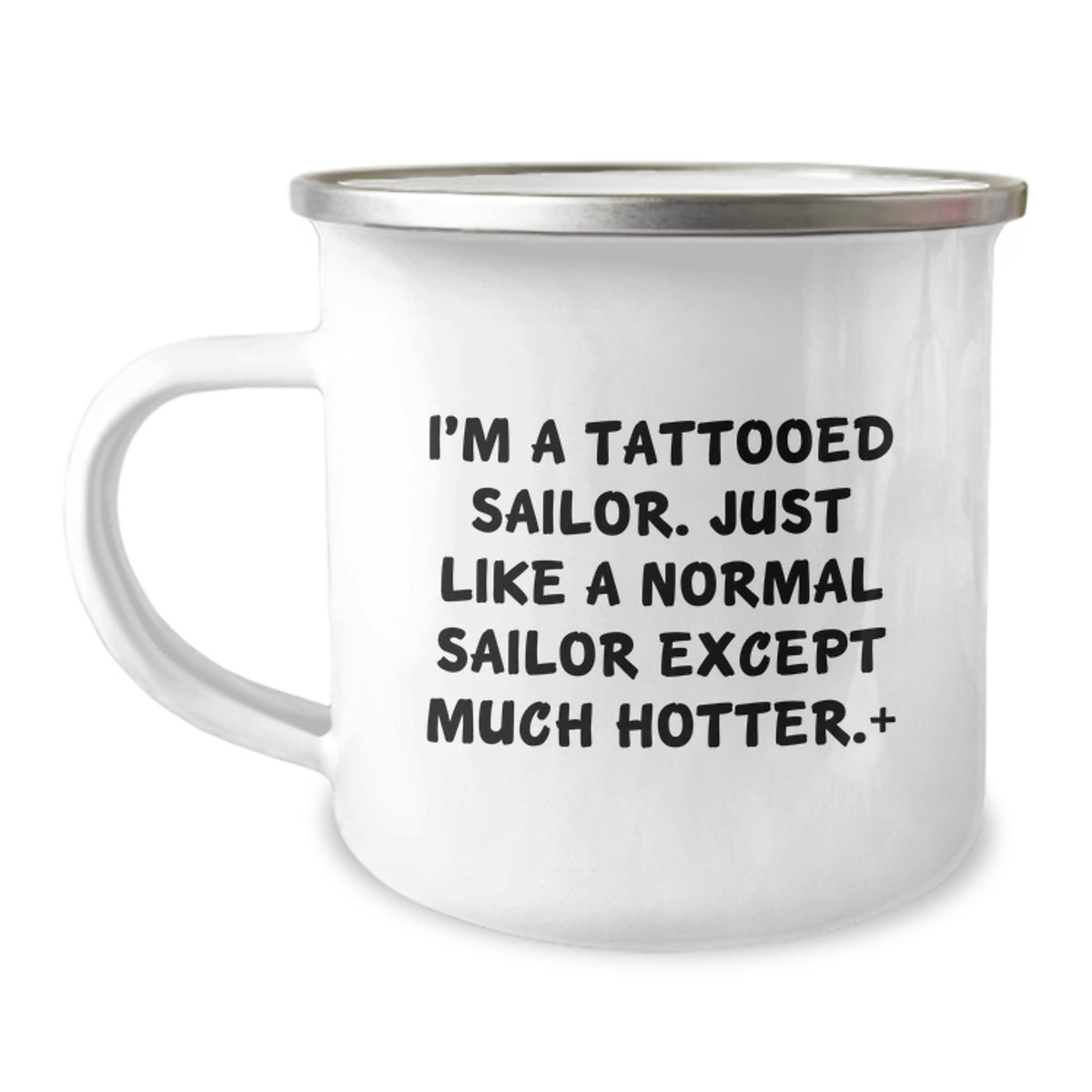 Christmas Gift for Her - Playful Tattooed Sailor Camping Mug Present - Image 1
