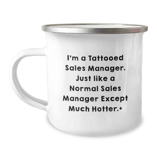 Sales Manager Gift for Him A Witty Keepsake Camping Mug - Image 1