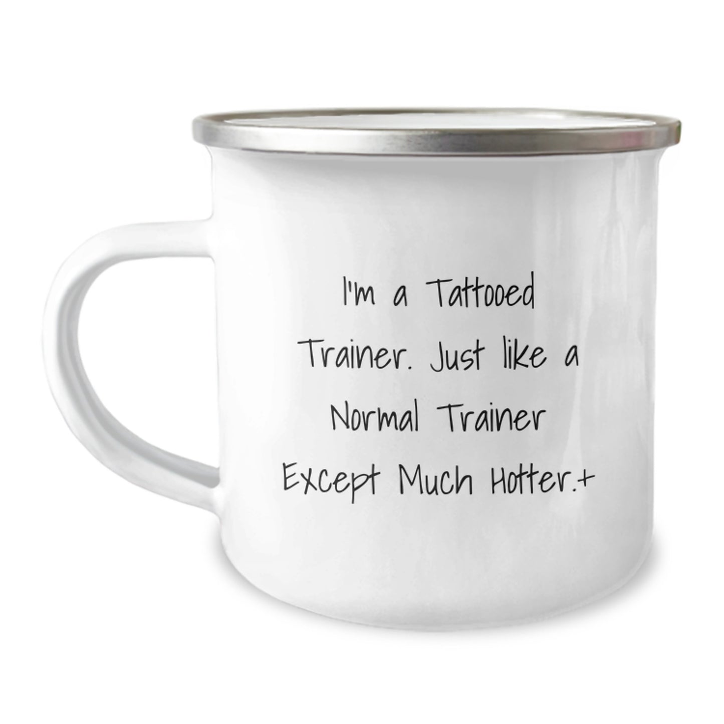 Funny Trainer Gifts, Unique Christmas Unique Gifts from Friends to Trainer, I'm A Tattooed Trainer Camping Mug - Image 1