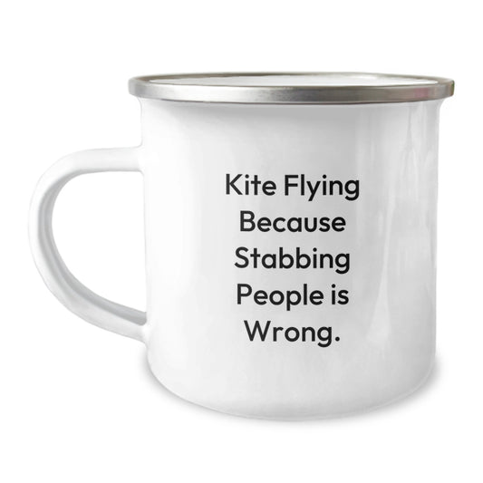Christmas Gift for Her - Lighthearted Kite Flying Camping Mug Present - Image 1