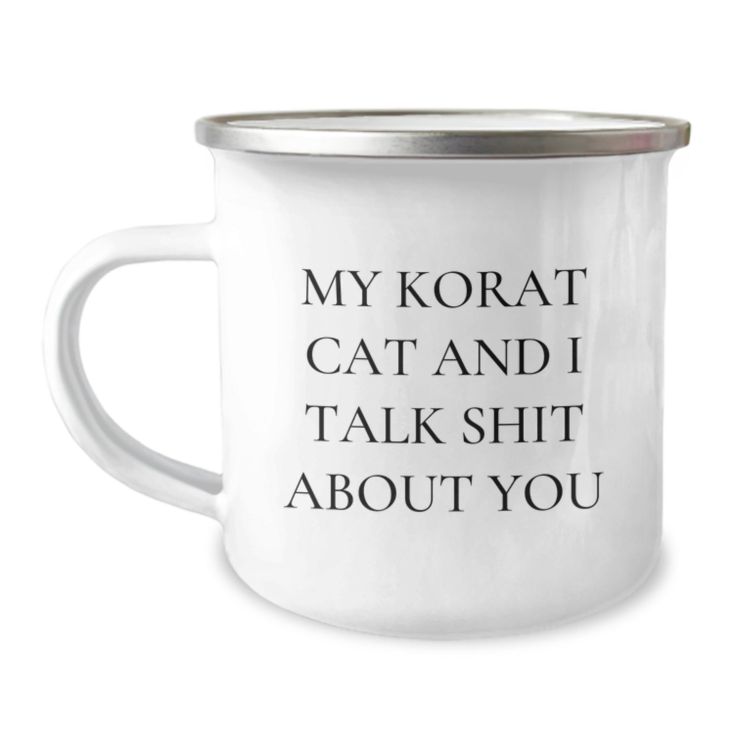 Funny Korat Cat Camping Mugs for Korat Cat Lovers Gifts from Men to Friends on Christmas Unique Gifts - Image 1