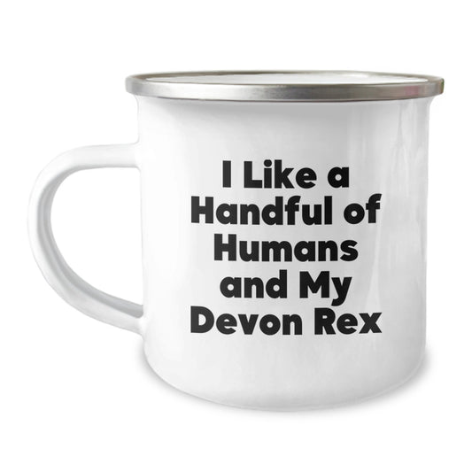 Funny Devon Rex Cat Lover Gifts from Family - I Like A Handful Of Humans And My Devon Rex, Graduation Unique Gifts for Him Her Friends - Image 1
