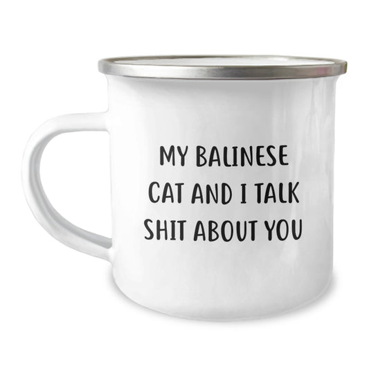 Funny Balinese Cat Gifts for Men - My Balinese Cat And I Talk Shit About You Valentine's Unique Gifts from Friends - Image 1