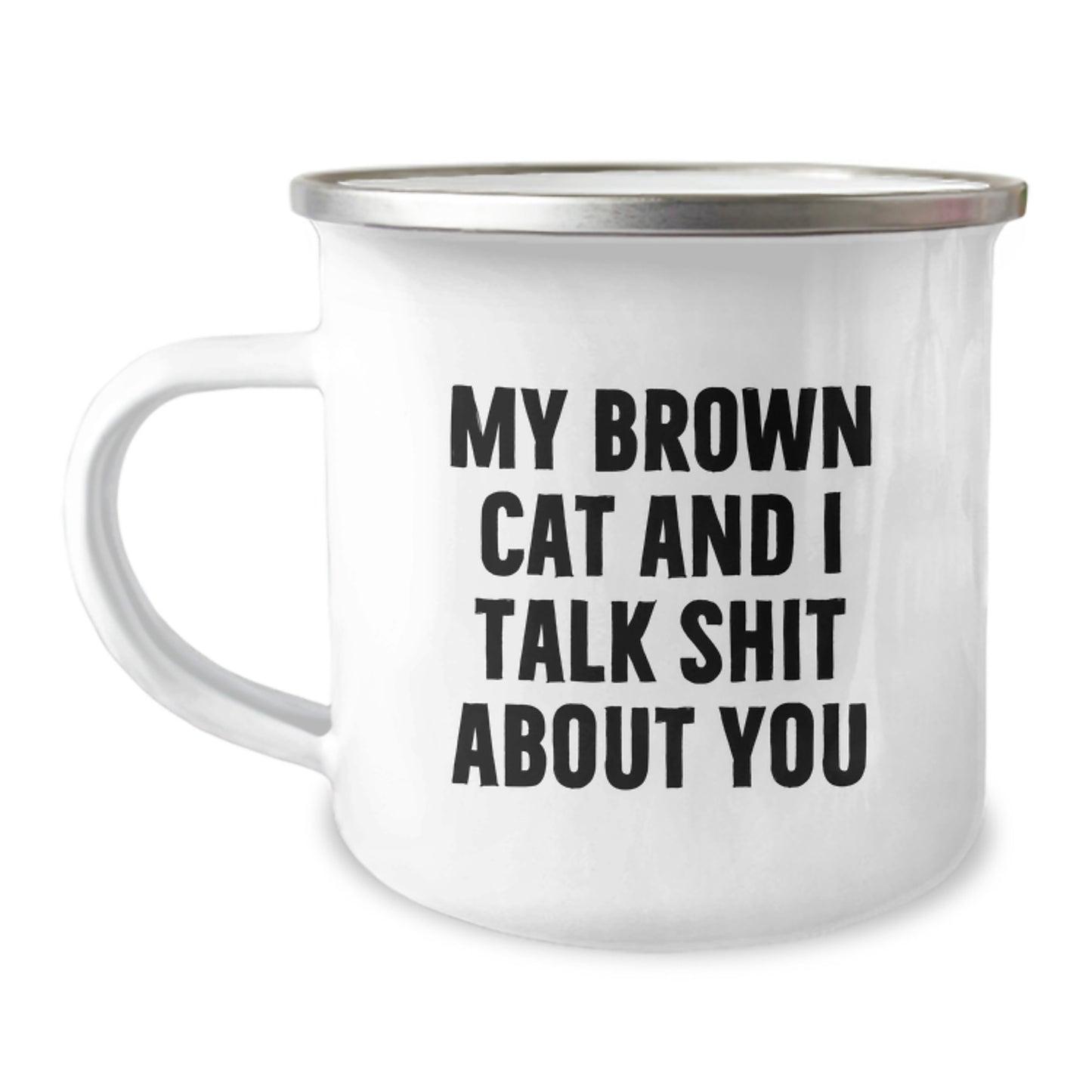 Funny Brown Cat Camping Mug Gifts from Men to Women for Mother's Day - Image 1