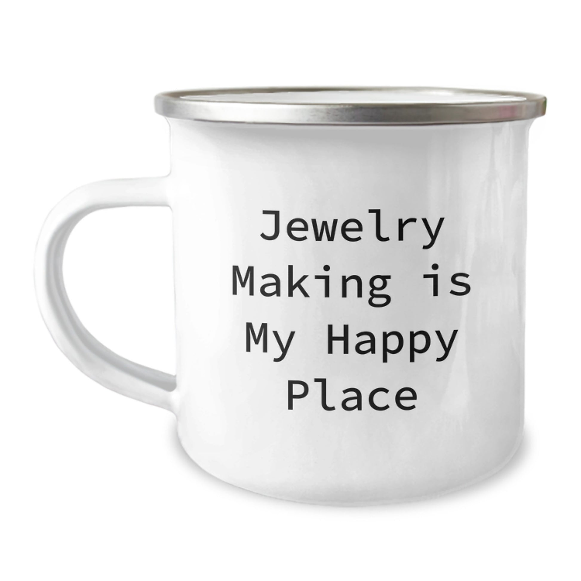 Jewelry Making Enthusiast's Camping Mug from Friends, Funny Quote, Perfect for Valentine's Unique Gifts for Jewelry Making Lovers - Image 1