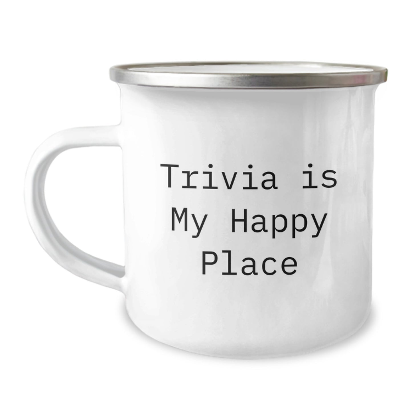Trivia Is My Happy Place Funny Camping Mug Gifts for Mom by Friends, Perfect Mother's Day Unique Gifts from Family - Image 1